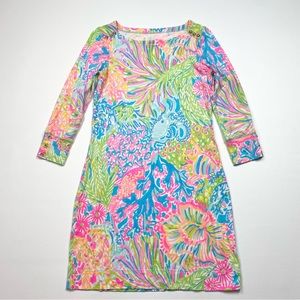 Women’s Lilly Pulitzer Long Sleeve Floral Print Sophie Shirt Dress Size XS